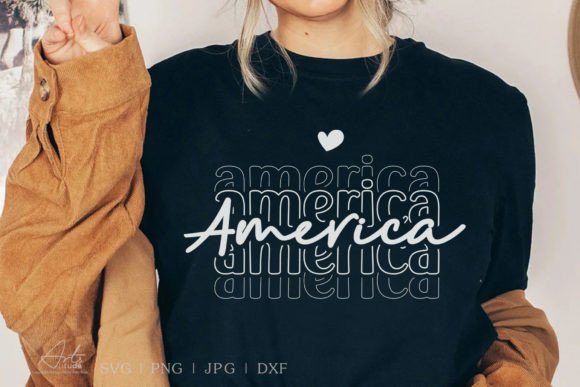 America SVG Cut File: USA T-Shirt Design