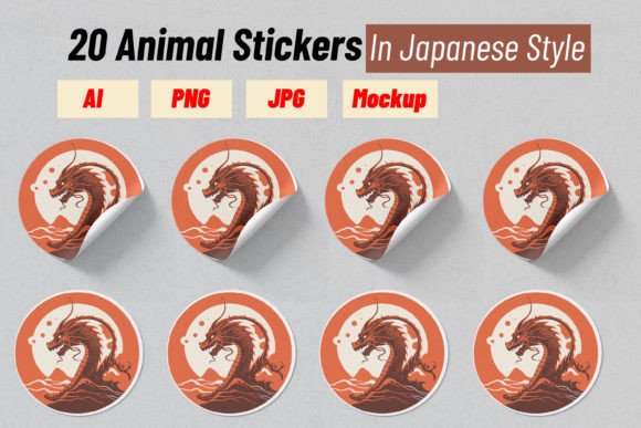 Animal Japanese Style Sticker