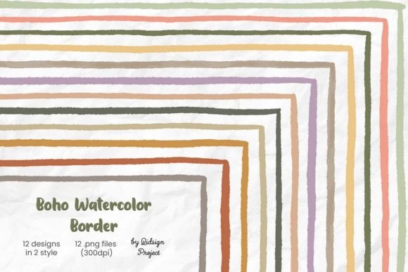 Boho Watercolor Border and Journal Border: Elevating Your Creative Projects