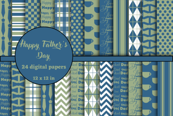 Celebrate Dad with Happy Father's Day Digital Papers