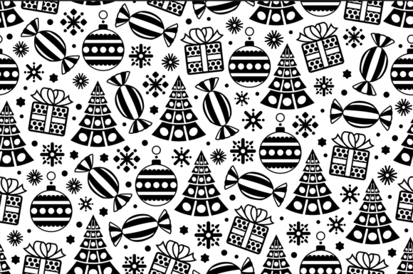 Christmas Black and White Pattern: A Versatile Asset for Professional Design