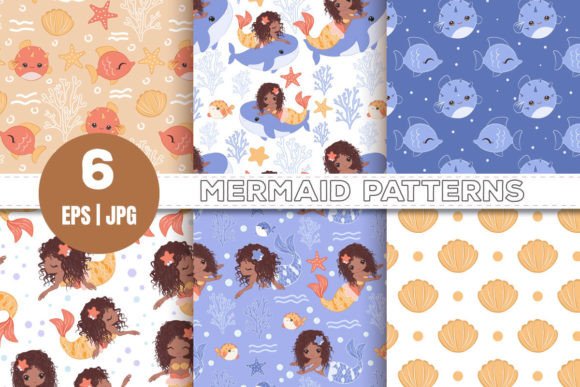 Cute Mermaid Seamless Pattern V.02: The Ultimate Digital Resource for Creative Projects