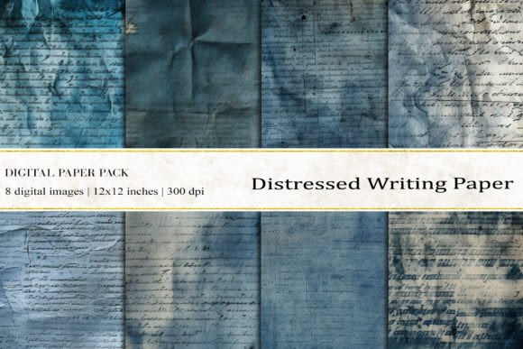 Distressed Writing Paper Digital Papers: A Creative Resource for Modern Designers