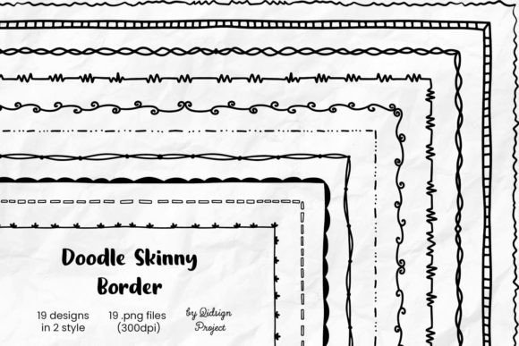 Doodle Skinny Border: Creative Frames for Any Project