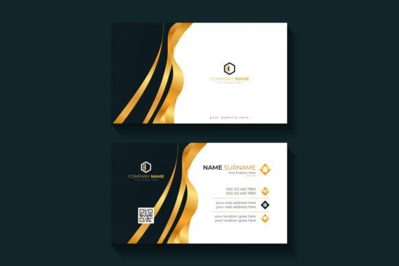 Elegant Black Gold Business Cards