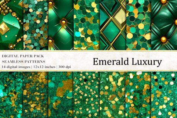 Emerald Luxury Digital Papers: Elevate Your Creative Projects