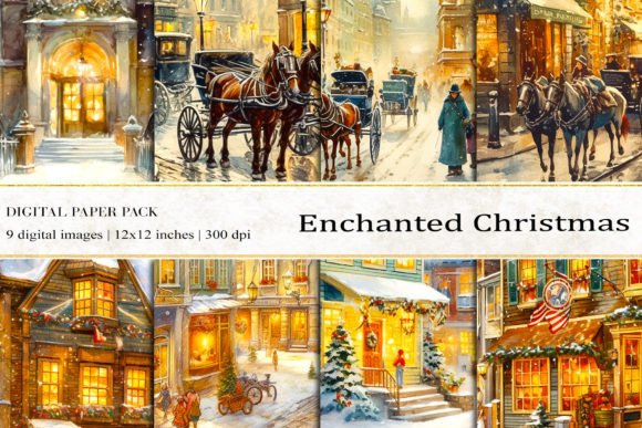 Enchanted Christmas Digital Papers: The Ultimate Solution for Festive Creative Projects