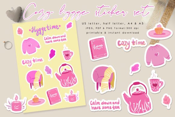 Get Cozy Printable Stickers Pack: The Smart Way to Relax and Create