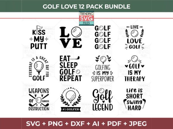 Golf Svg Bundle: 72 Files for Your Next Project