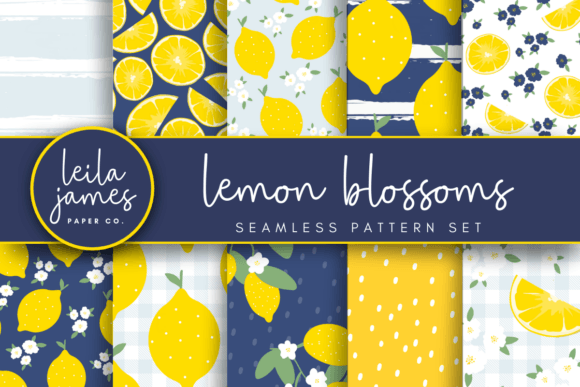 Lemon Blossoms Seamless Pattern Set: A Strategic Asset for Creative Workflows