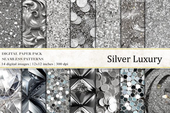 Silver Luxury Digital Papers: Elevating Modern Creativity with AI-Generated Elegance