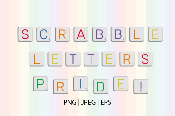 Unleash Creativity with Scrabble Letters Tiles Pride Edition: The Ultimate Digital Asset for Designers